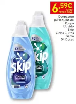 Recheio Detergente p/Máquina de Roupa Líquido Skip Ciclos Curtos Gama promoção