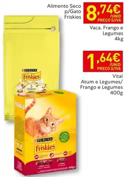 Recheio Friskies Atum e Legumes/ Frango e Legumes promoção