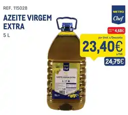 Makro Metro chef azeite virgem extra promoção