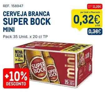 Makro Cerveja branca super bock mini promoção