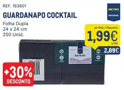 Makro Guardanapo cocktail metro professional promoção