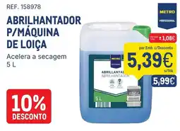 Makro Abrilhantador p/máquina de loiça metro professional promoção