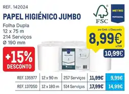 Makro papel higiênico jumbo promoção