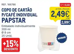 Makro Copo de cartão p/café individual papstar promoção