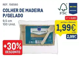Makro Colher de madeira p/gelado metro promoção