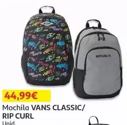 Auchan Mochila vans classic/ rip curl promoção