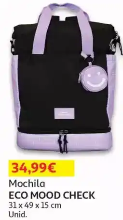 Auchan Mochila eco mood check promoção