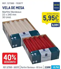 Makro Vela de mesa metro professional promoção
