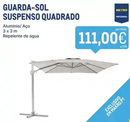 Makro Guarda-sol suspenso quadrado metro professional promoção