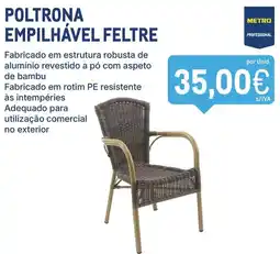 Makro poltrona empilhável feltre promoção