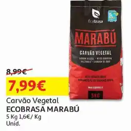 Auchan Carvão Vegetal Ecobrasa Marabú promoção
