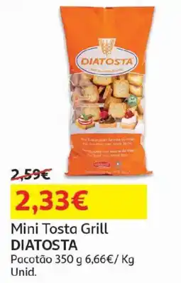 Auchan Mini Tosta Grill Diatosta promoção