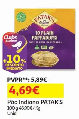 Auchan Pão Indiano PATAK'S promoção