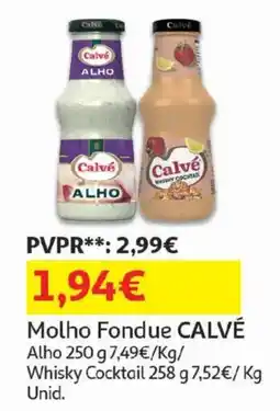 Auchan Molho Fondue Calvé promoção