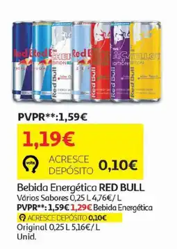 Auchan Bebida Energética RED BULL promoção