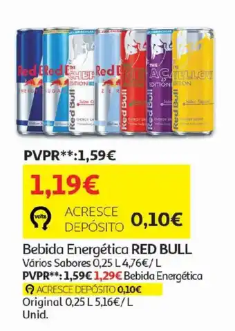 Auchan Bebida Energética RED BULL promoção