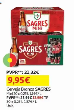 Auchan Cerveja Branca SAGRES promoção