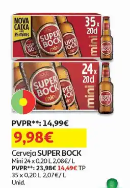 Auchan Cerveja super bock mini promoção