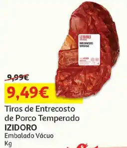 Auchan Tiras de Entrecosto de Porco Temperado IZIDORO promoção