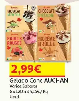 Auchan Gelado Cone Auchan promoção