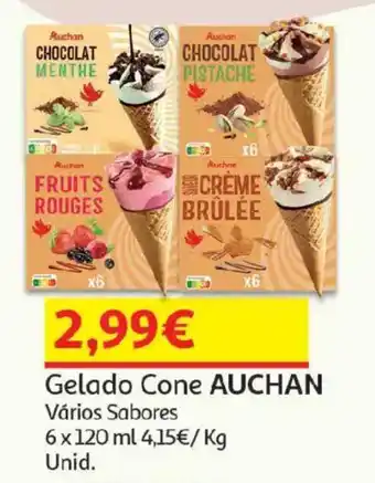 Auchan Gelado Cone Auchan promoção