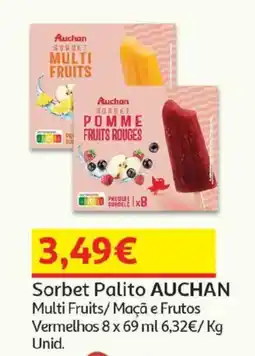 Auchan Sorbet Palito Auchan Multi Fruits/ Maça e Frutos Vermelhos promoção