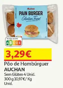Auchan Pão de Hambúrguer Auchan promoção