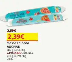Auchan Massa Folhada Auchan promoção