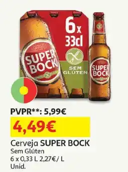 Auchan Cerveja Super Bock Sem Glúten promoção