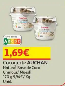 Auchan Cocogurte auchan natural base de coco granola/ muesli promoção