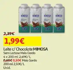 Auchan Leite c/ Chocolate Mimosa promoção