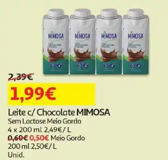 Auchan Leite c/ Chocolate Mimosa promoção