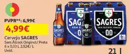 Auchan Cerveja Sagres Sem Álcool Original/Preta promoção