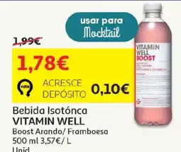 Auchan Bebida Isotônica Vitamin Well Boost Arando/ Framboesa promoção
