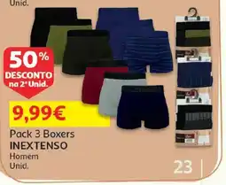 Auchan Pack 3 Boxers Inextenso Homem promoção