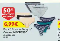 Auchan Pack 3 Boxers/ Tangas/ Cucas inextenso promoção