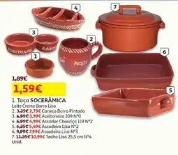 Auchan Taça socerâmica leite creme barro liso promoção