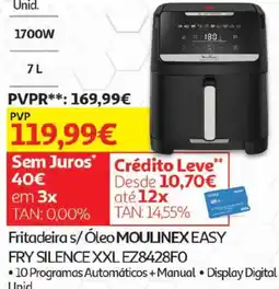 Auchan Fritadeira s/ Óleo MOULINEX EASY promoção