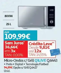 Auchan Micro-Ondas c/ Grill Qilive Q.6443 promoção
