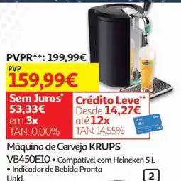 Auchan Máquina de Cerveja Krups promoção