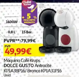 Auchan Máquina Café Krups DOLCE GUSTO Antracite promoção