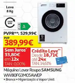 Auchan Máquina Lavar Roupa Samsung promoção