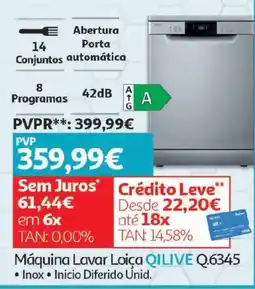 Auchan Máquina Lavar Loiça QILIVE promoção