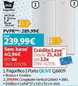 Auchan Frigorífico 1 Porta QILIVE Q.6609 promoção