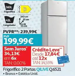 Auchan Frigorífico 2 Portas QILIVE Q.6521 promoção
