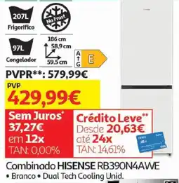 Auchan Combinado hisense rb390n4awe promoção
