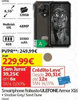 Auchan smartphone robusto ulefone armor x16 promoção