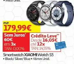 Auchan Smartwatch xiaomi watch s5 promoção