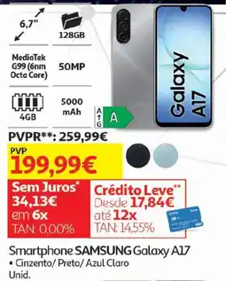 Auchan Smartphone samsung galaxy a17 promoção