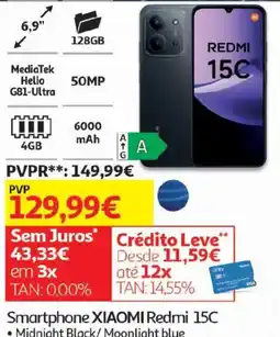 Auchan smartphone xiaomi redmi 15c promoção